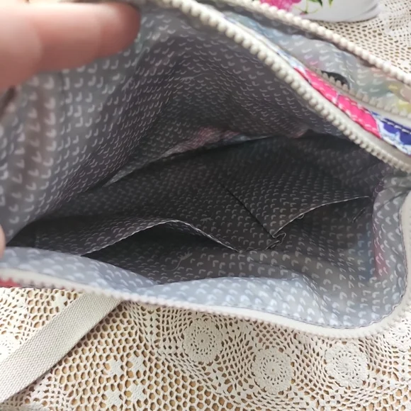 Kipling Alvar Crossbody Indigo/Bloom 4 Zipper - Picture 8 of 11